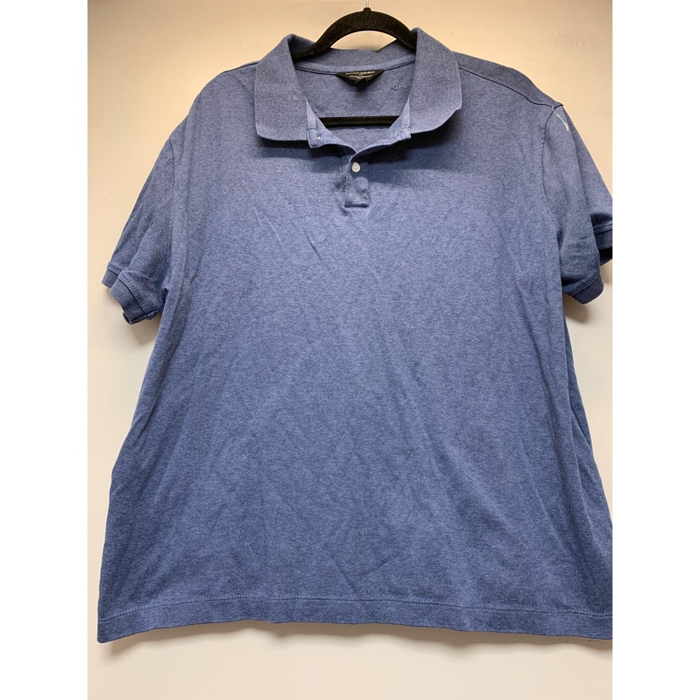 Banana Republic Polo Shirt Mens XL Blue Excellent Luxe Touch Performance Slim